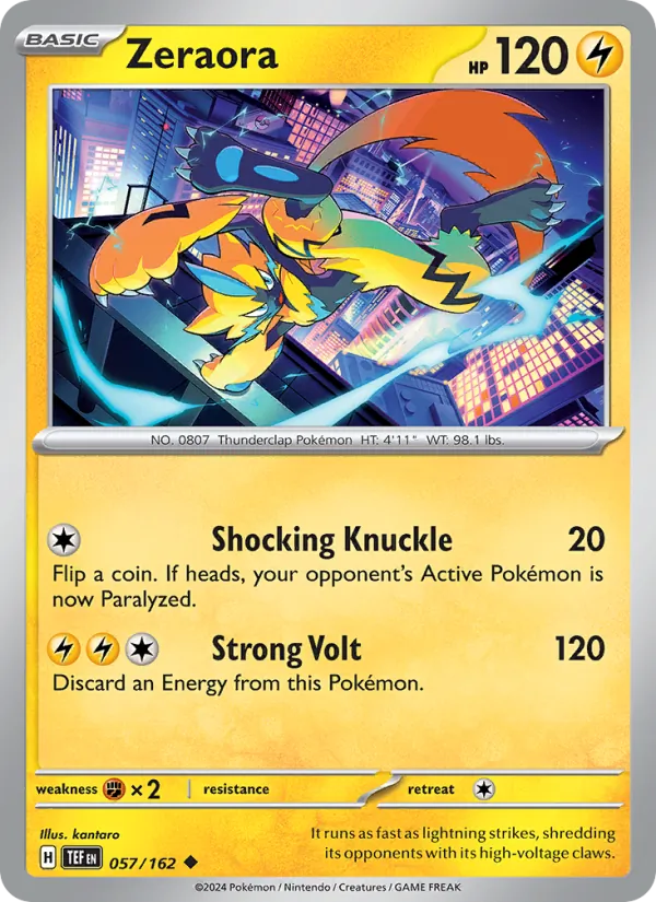 Zeraora 057/162 — Temporal Forces