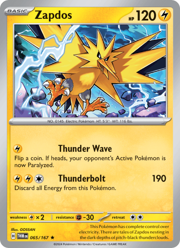 Zapdos 065/167 — Twilight Masquerade