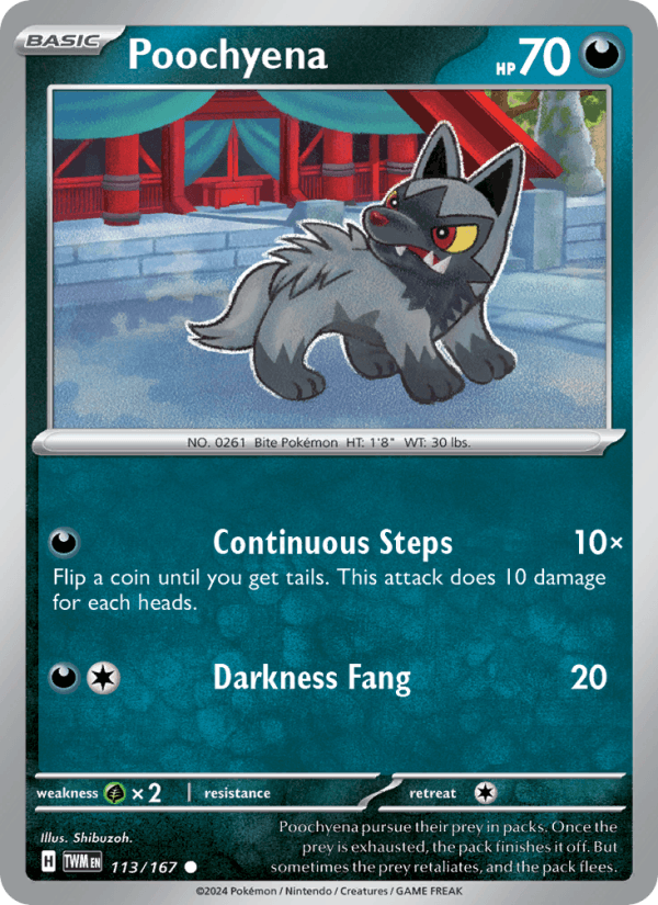 Poochyena 113/167 — Twilight Masquerade