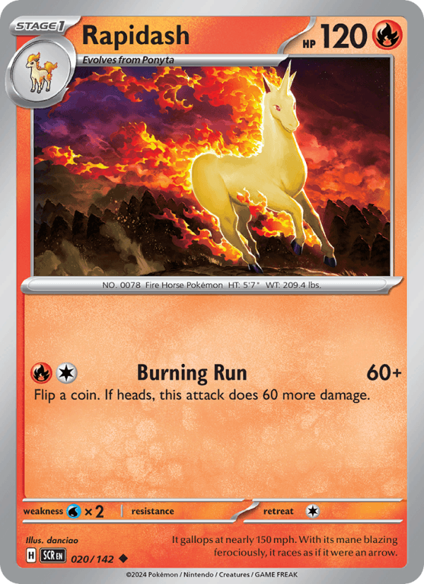 Rapidash 020/142 — Stellar Crown