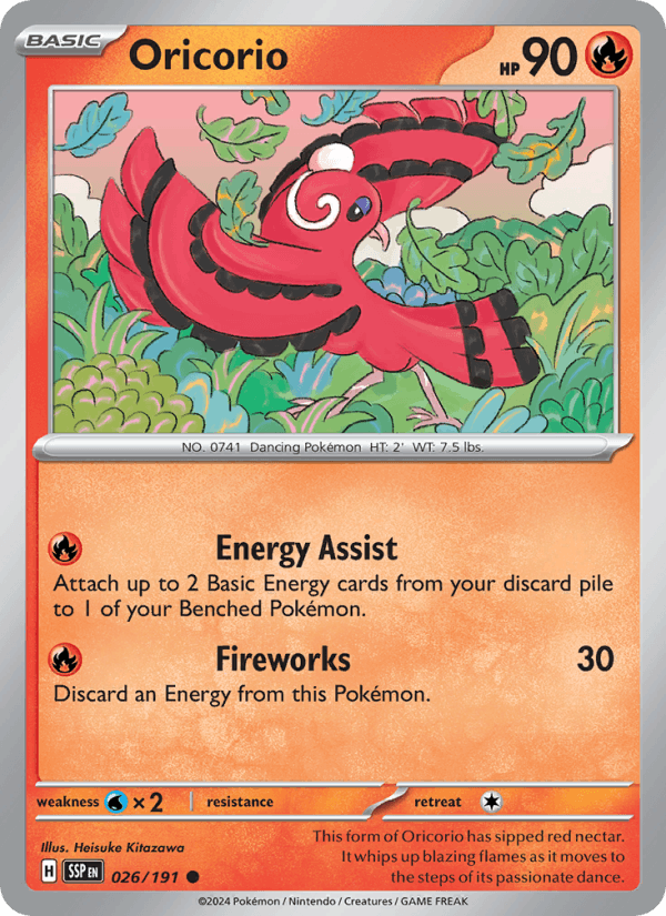 Oricorio 026/191 — Surging Sparks