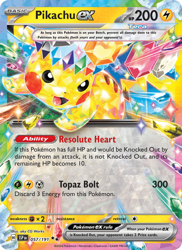 Pikachu ex 057/191 — Surging Sparks