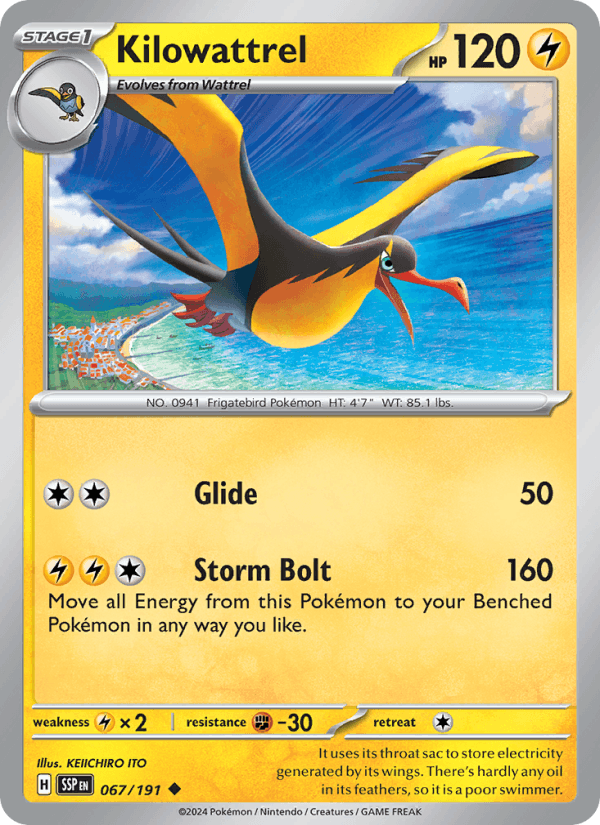 Kilowattrel 067/191 — Surging Sparks