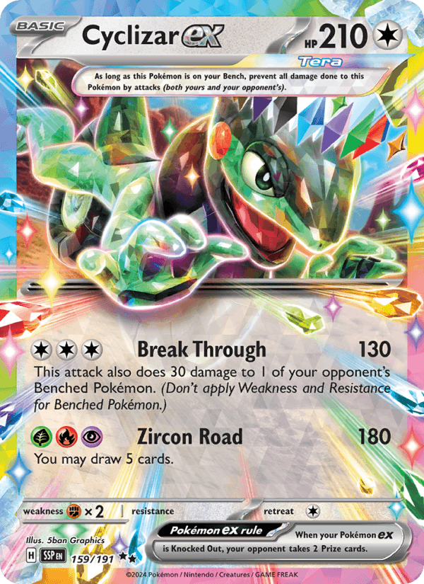 159/191 — Cyclizar ex — Surging Sparks
