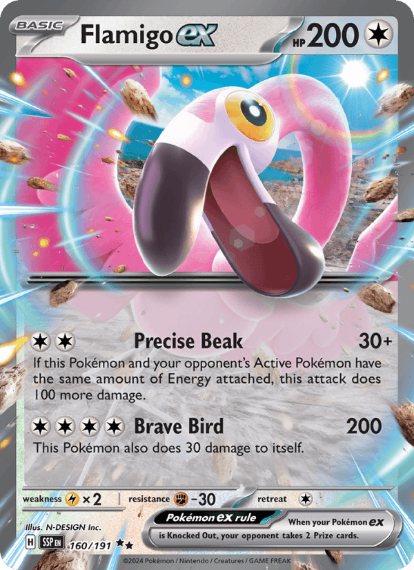 160/191 — Flamigo ex — Surging Sparks