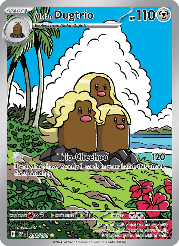 208/191 — Alolan Dugtrio — Surging Sparks