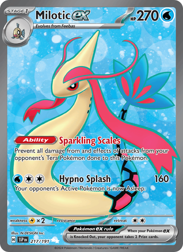 217/191 — Milotic ex — Surging Sparks