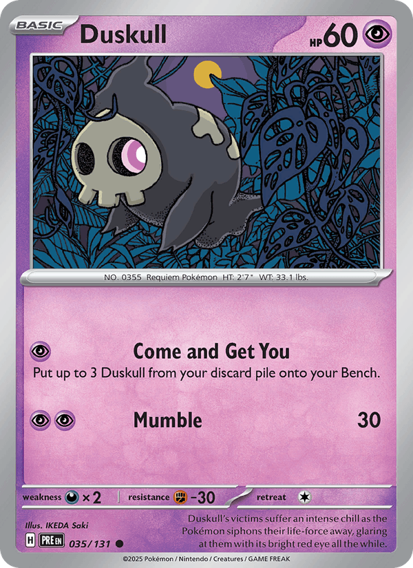 Duskull 035/131 — Prismatic Evolutions