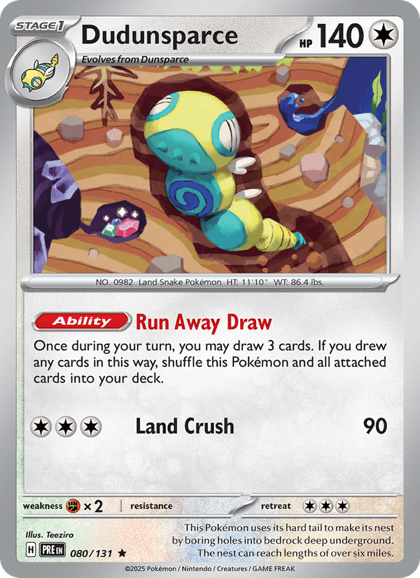 Dudunsparce 080/131 — Prismatic Evolutions