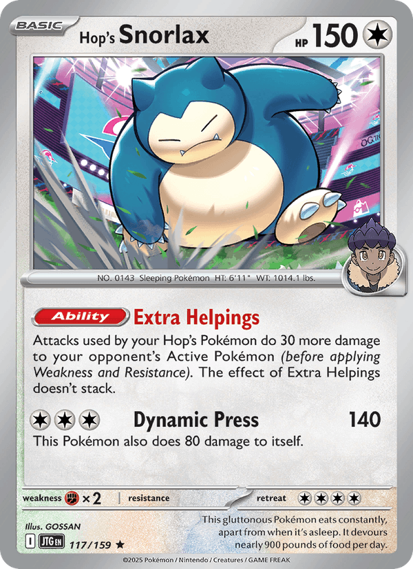 117/159 — Hop's Snorlax — Journey Together