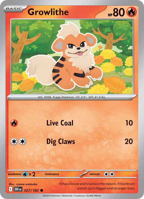 027/182 — Growlithe — Destined Rivals