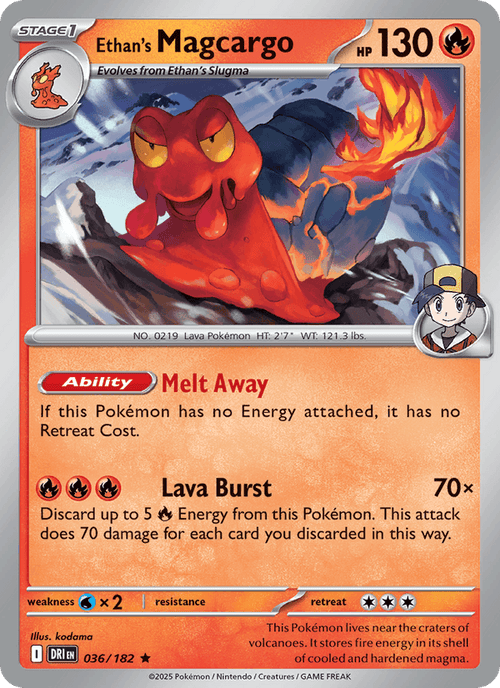 036/182 — Ethan's Magcargo — Destined Rivals