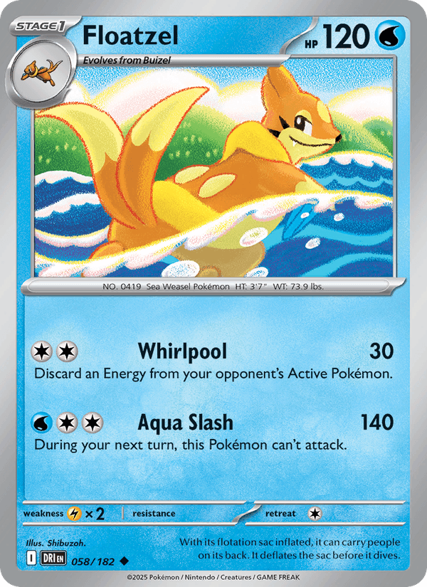 058/182 — Floatzel — Destined Rivals