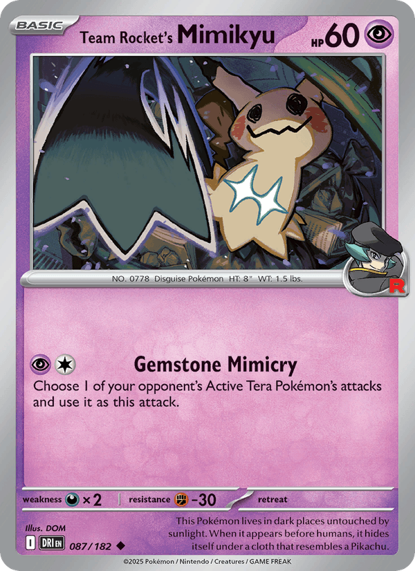 087/182 — Team Rocket's Mimikyu — Destined Rivals