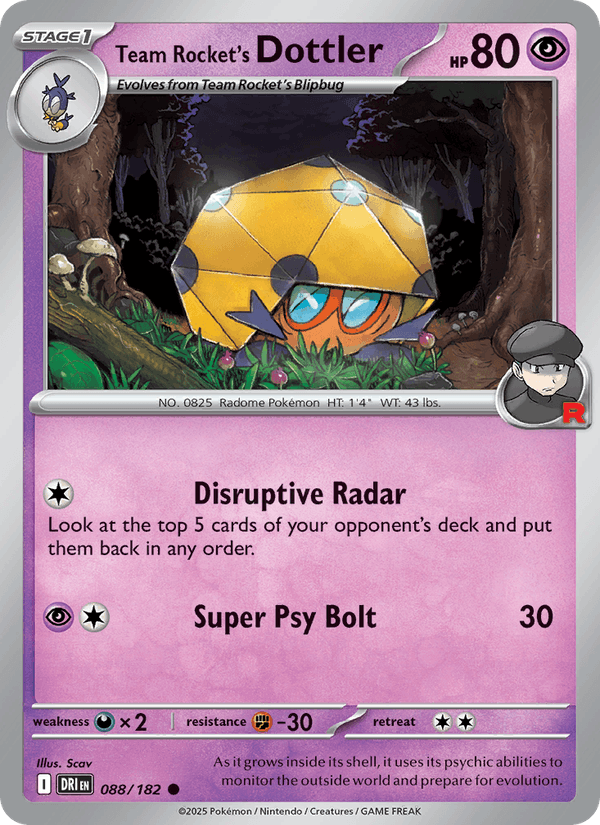 088/182 — Team Rocket's Dottler — Destined Rivals
