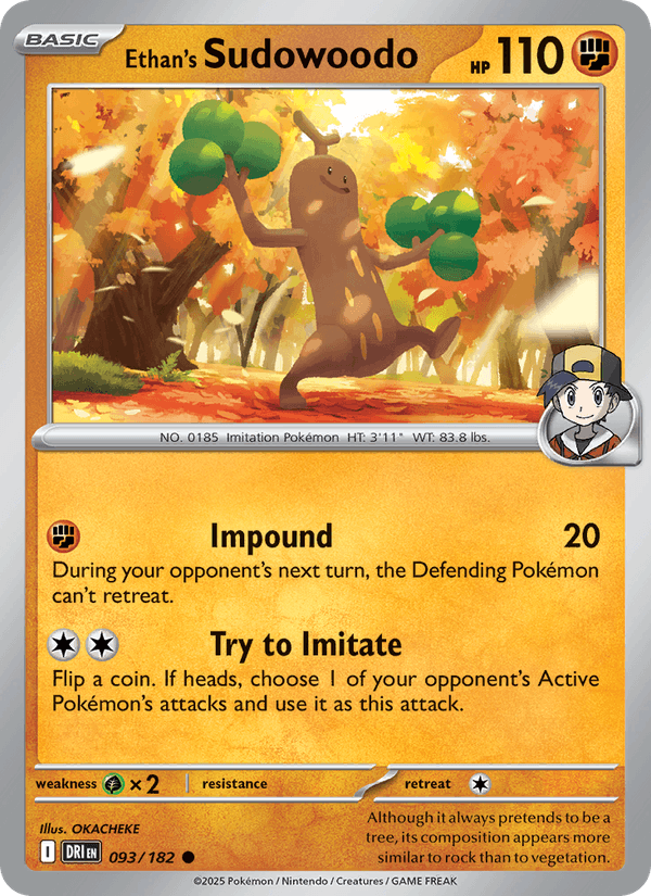 093/182 — Ethan's Sudowoodo — Destined Rivals