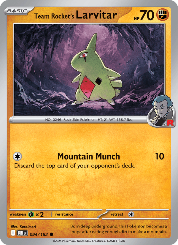 094/182 — Team Rocket's Larvitar — Destined Rivals