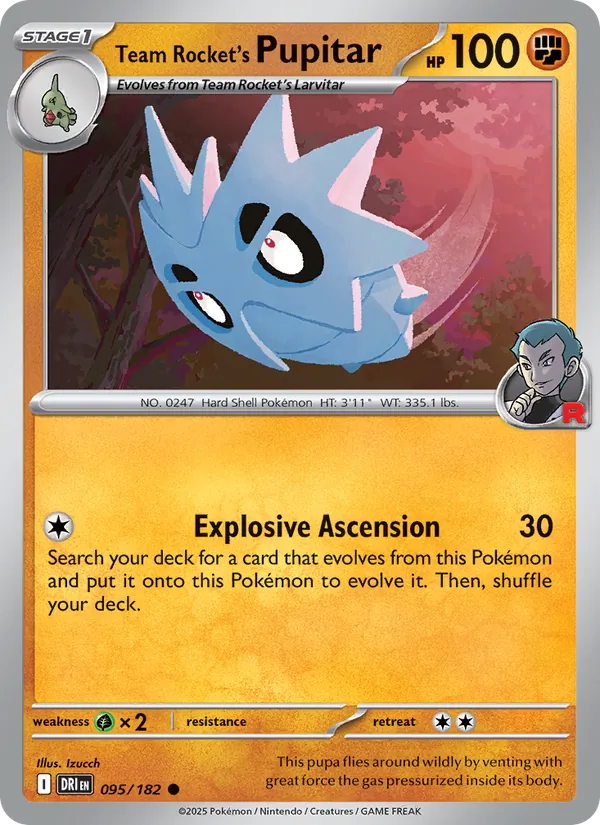 095/182 — Team Rocket's Pupitar — Destined Rivals