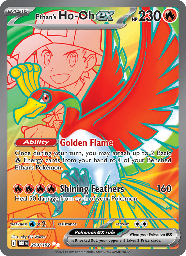 209/182 — Ethan's Ho-Oh ex — Destined Rivals