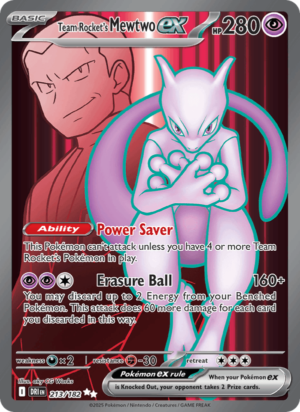 213/182 — Team Rocket's Mewtwo ex — Destined Rivals