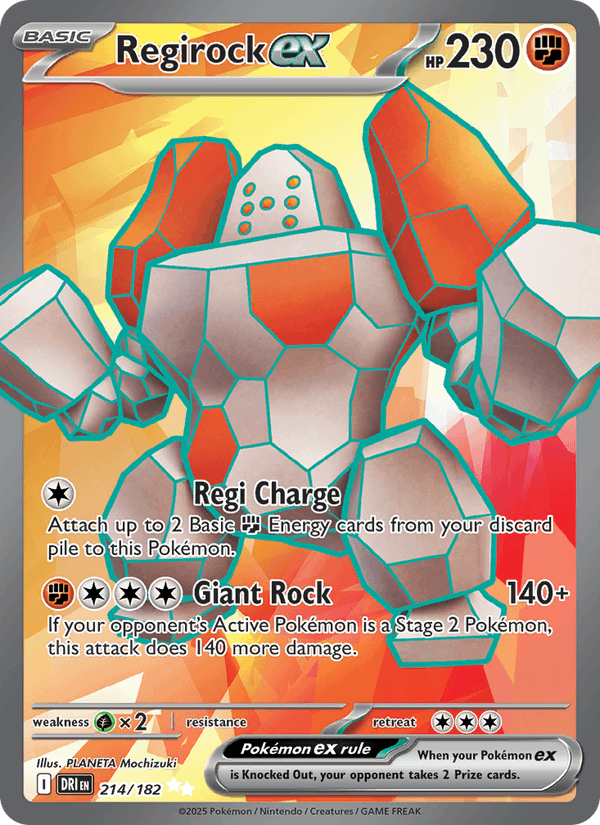 214/182 — Regirock ex — Destined Rivals