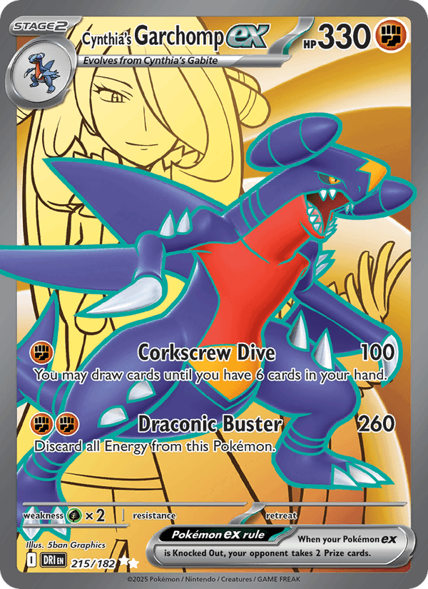 215/182 — Cynthia's Garchomp ex — Destined Rivals