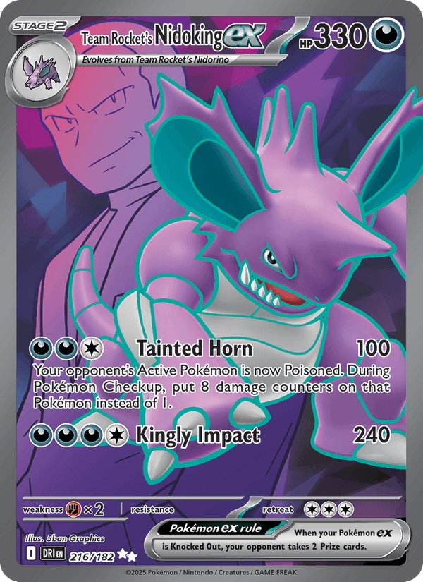 216/182 — Team Rocket's Nidoking ex — Destined Rivals
