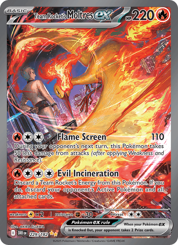 229/182 — Team Rocket's Moltres ex — Destined Rivals