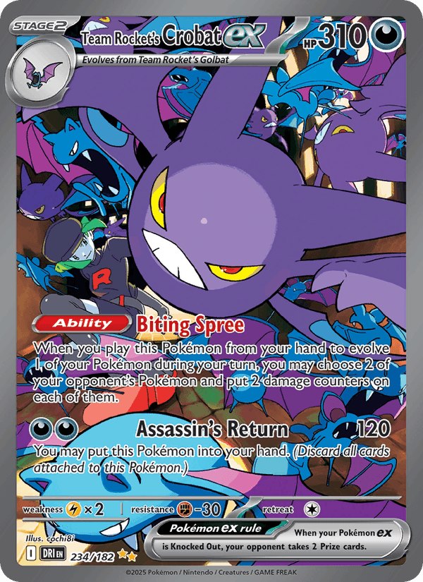 234/182 — Team Rocket's Crobat ex — Destined Rivals