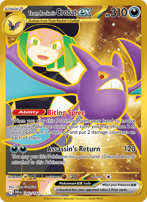 242/182 — Team Rocket's Crobat ex — Destined Rivals