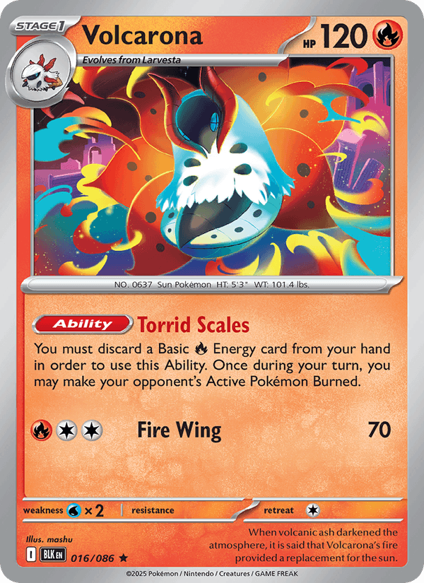 016/86 — Volcarona — Black Bolt